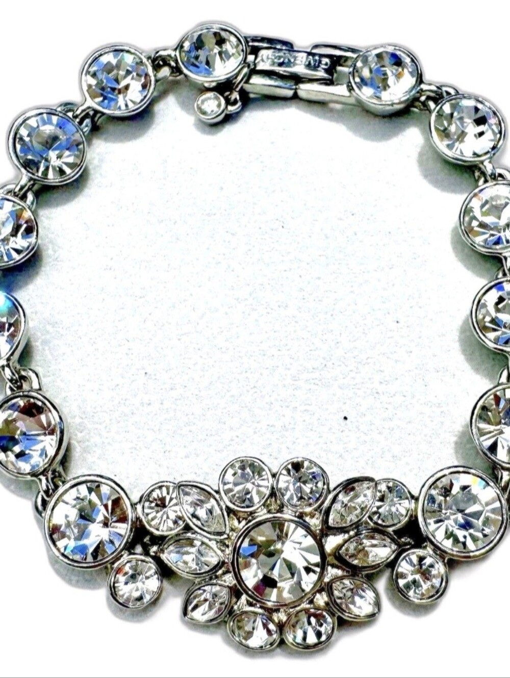 Vintage Givenchy Rhinestone/Crystal Bracelet Statement Estate 7.5"